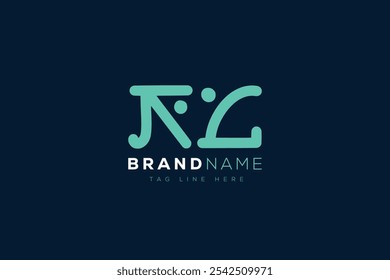 Diseño del logotipo de K y L. KL letras abstractas Logo Monograma. Este diseño de logotipo es el proceso de crear un símbolo visual que representa una marca, empresa o individuo.