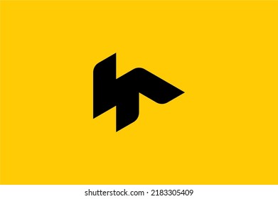 K-letzteres Logo-Icon-Design einfach