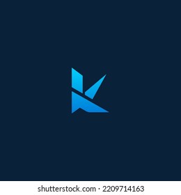 K Latter Logo Template Vektorgrafik Abstraktes Monogramm Symbol