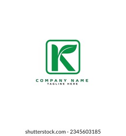 k with leaf company logo concepts green logo, k concepts