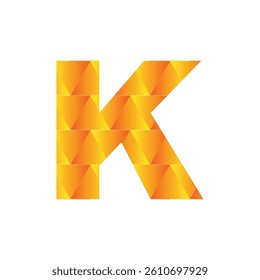 K letter 3d vector illustration logo design. 3d background design.