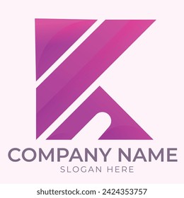 k letter abstract logo design