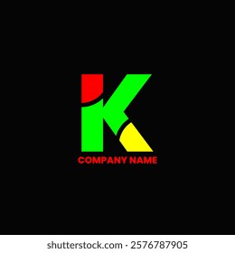 K letter abstract logo design