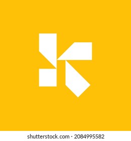  Letra K con vector de diseño de logotipo de hélice abstracta