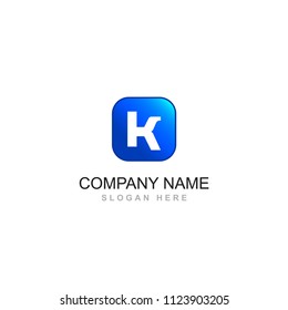 K letter alphabet vector logo design element