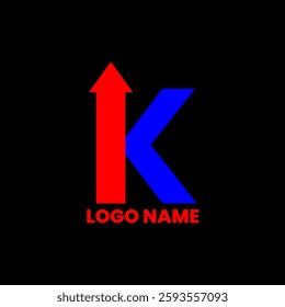 K letter arrow up and down