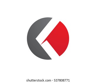 K Letter Arrow Logo Template