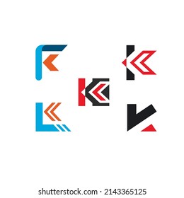 k Letter Pfeil Template Vectordesign Illustration