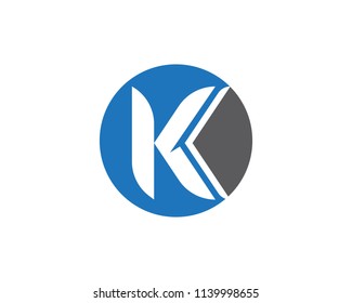 K Letter Arrow vector illustration icon Logo Template design