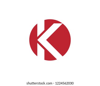 K Letter Arrow vector illustration icon Logo Template design