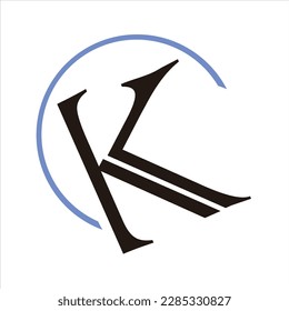 K letter arts vector logo design creative