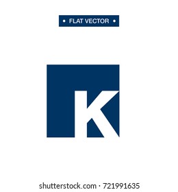 K LETTER BOX LOGO VECTOR TEMPLATE