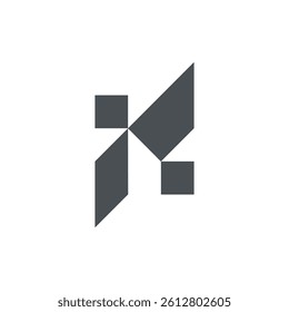 K Letter with Building and Slanted Graph Analytic Logo Design Vector