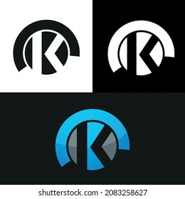 K Letter Business Circle Abstract Logo