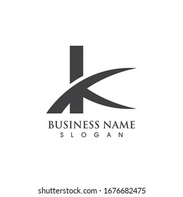 K letter business logo vector image