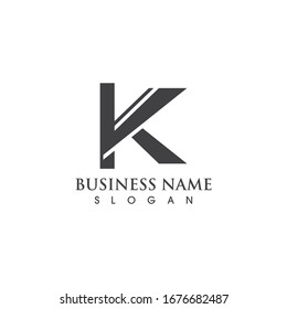 K letter business logo vector image