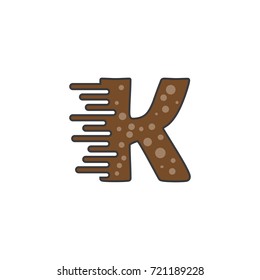 K letter character icon logo vector
