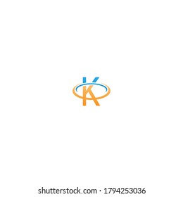 K Letra círculo logo, letra conceptual K + círculo icono