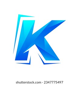 K letter colorful logo gradient vector