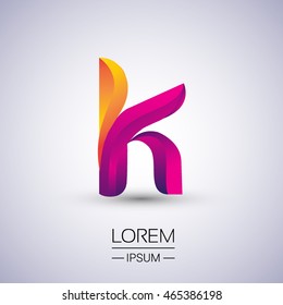 K letter colorful logo, Vector design template elements for your application or company identity.