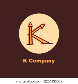 K Letter Company Logo. Font K Logotype Branding Symbol Identity