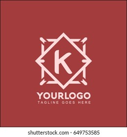 K letter creative corporate vector design. Simple and clean flat illustration template for your business