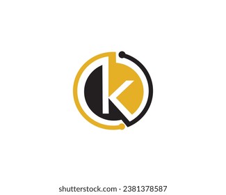 Elemento de diseño de logotipo creativo de letra K