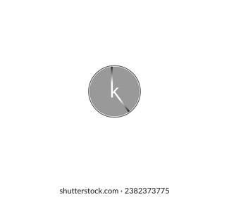 K letter creative logo design circle element.