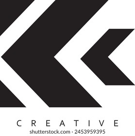 K letter creative logo design