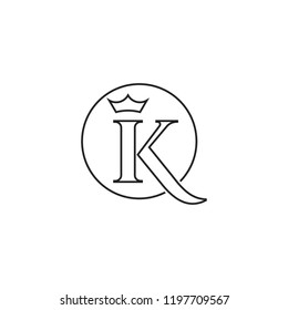 K letter, crown logotype, luxury logo, minimalist