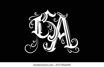 K A letter custom style design