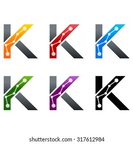 K letter, design logo