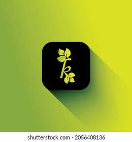 K letter eco leaf logo design 