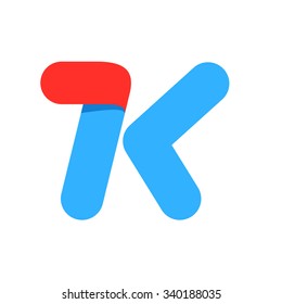 K letter with fast speed line. Design template elements for your application or corporate identity.