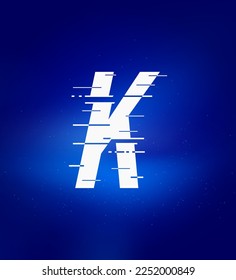 K letter fast speed logo. Animated letters. Technology labels, match headlines, sports posters, book and banner design etc.