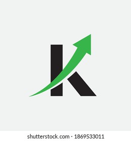 K letter financial logo design vector