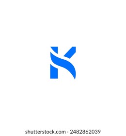 K Letter Fire Logo Vector Design