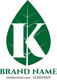 K letter green energy concept