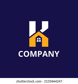 K Letter Home House Building Construction Stock Vector (Royalty Free ...