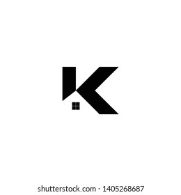 K letter home vector logo