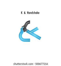 K- letter icon abstract logo design vector template.Business offer,partnership icon.Vector illustration