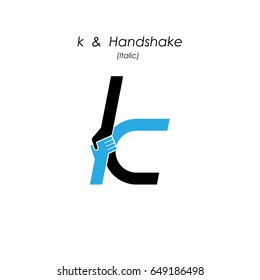 K - letter icon abstract logo design vector template.Business offer,partnership icon.Vector illustration