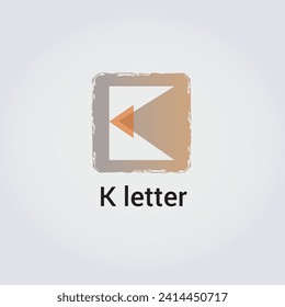 K Letter Icon Design Single Isolated Logo Design Brand Corporate Identity Various Colors Editable Template Vector Monogram Emblem Illustration Branding on Light Gradient Background