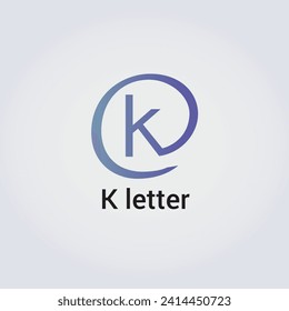 K Letter Icon Design Single Isolated Logo Design Brand Corporate Identity Various Colors Editable Template Vector Monogram Emblem Illustration Branding on Light Gradient Background