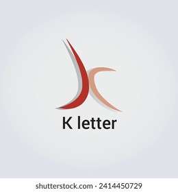 K Letter Icon Design Single Isolated Logo Design Brand Corporate Identity Various Colors Editable Template Vector Monogram Emblem Illustration Branding on Light Gradient Background