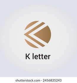 K Letter Icon Design Single Isolated Logo Design Brand Corporate Identity Various Colors Editable Template Vector Monogram Emblem Illustration Branding on Light Gradient Background