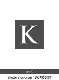 K Letter Icon Vector Logo Template