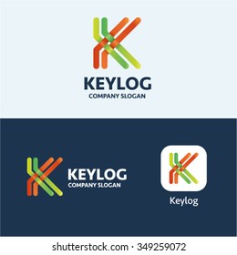 K letter idea vector logo and application icon template