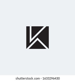 K letter initial geometric logo