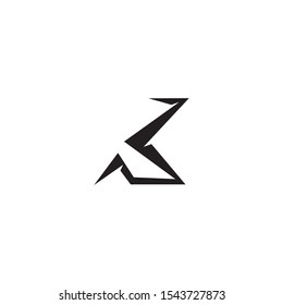 K letter initial icon logo design inspiration vector template